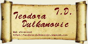 Teodora Dulkanović vizit kartica